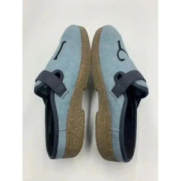 Earth Shoes Womens Sz 7.5M Dream Renmen Turquoise Wool Felt Slip-On Mule Clogs - Picture 5 of 8